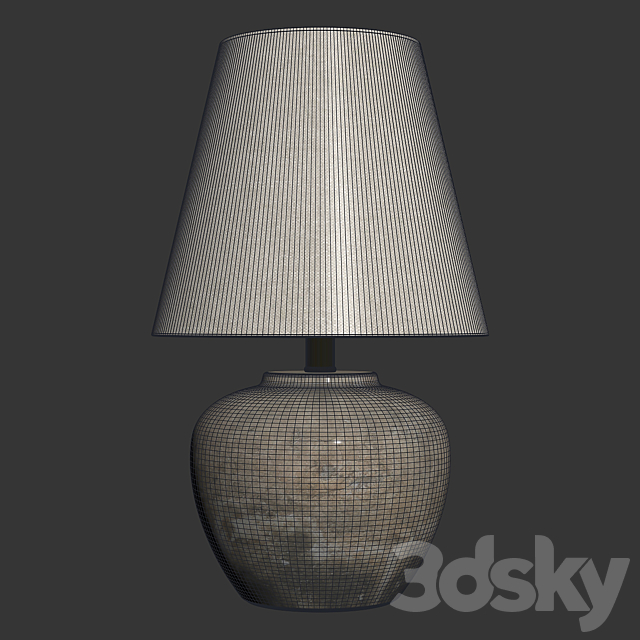 Zara Home – The cement base lamp 3DSMax File - thumbnail 2