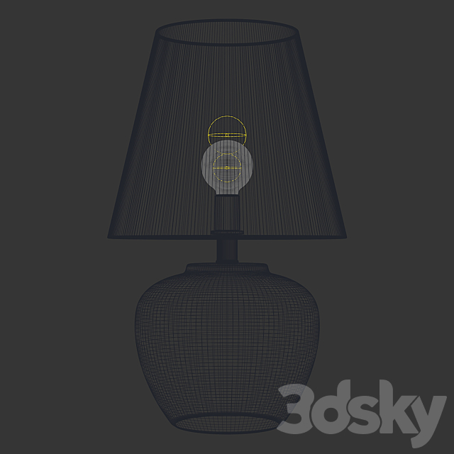 Zara Home – The cement base lamp 3DSMax File - thumbnail 3