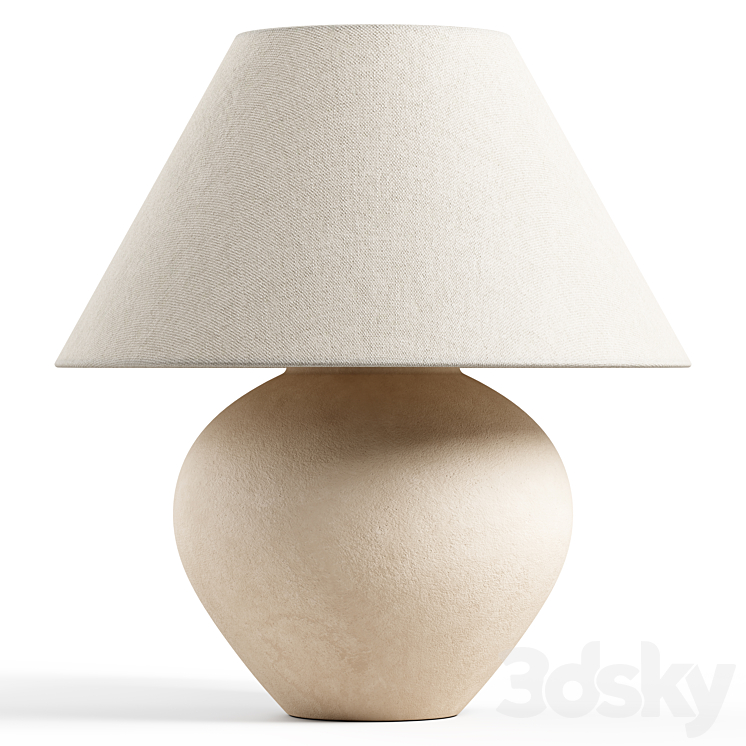 Zara Home – The ceramic base lamp 3DS Max - thumbnail 1