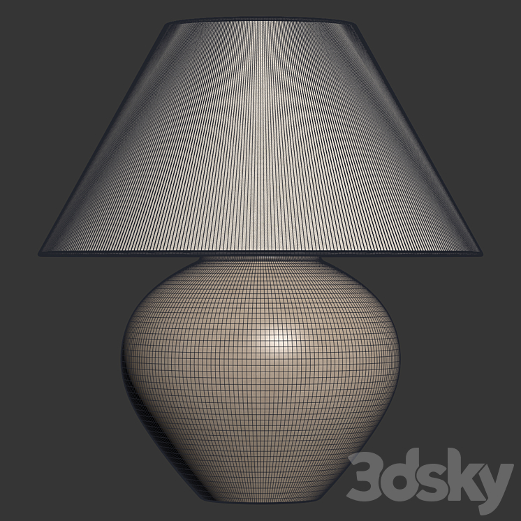 Zara Home – The ceramic base lamp 3DS Max - thumbnail 2