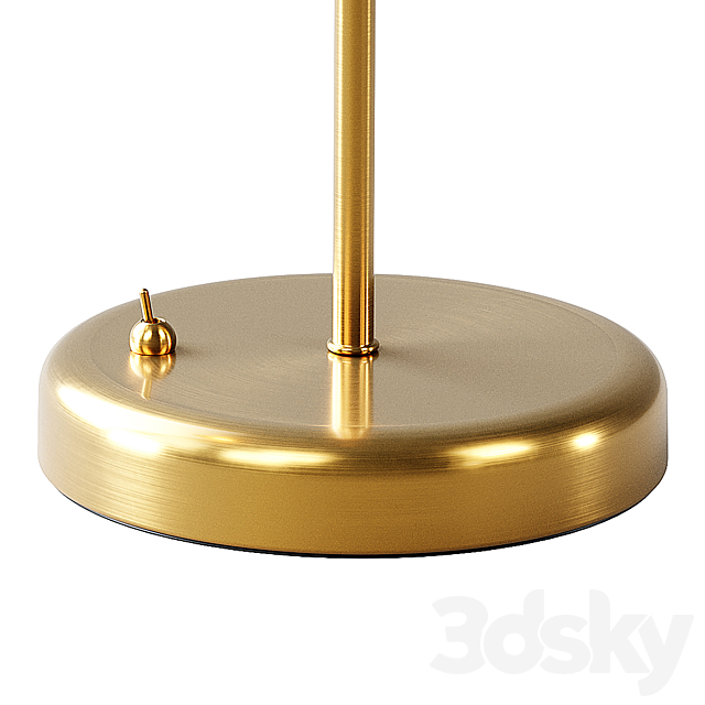 Zara Home – The gold metal table lamp 3DS Max Model - thumbnail 2