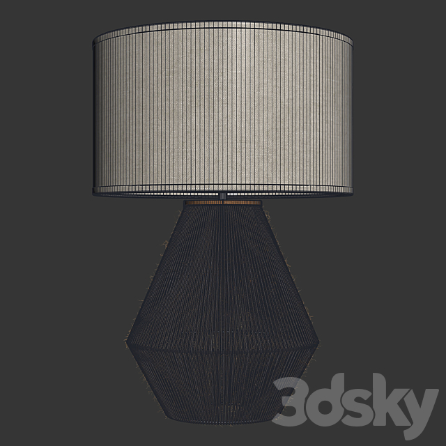 Zara Home – The jute base lamp 3DSMax File - thumbnail 4