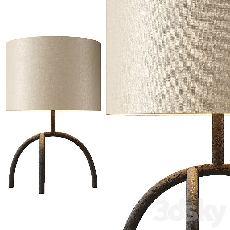 Zara Home – The lamp with velvet shade 3DS Max - thumbnail 1