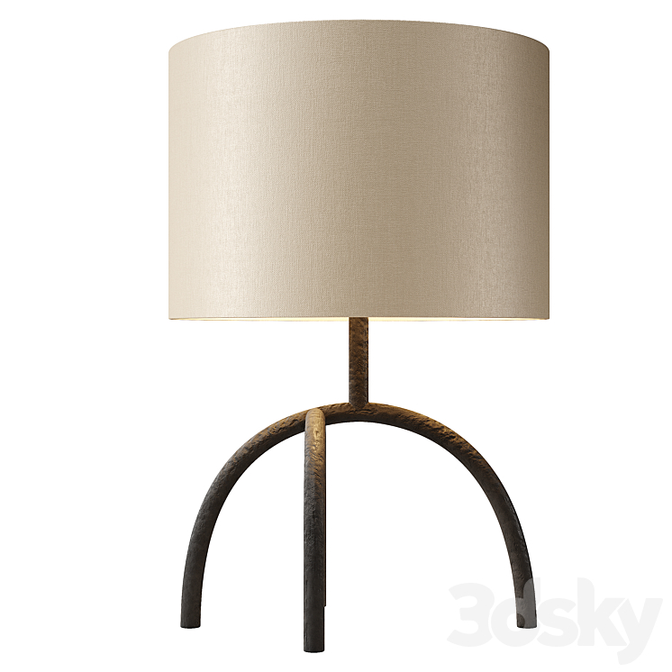 Zara Home – The lamp with velvet shade 3DS Max - thumbnail 2