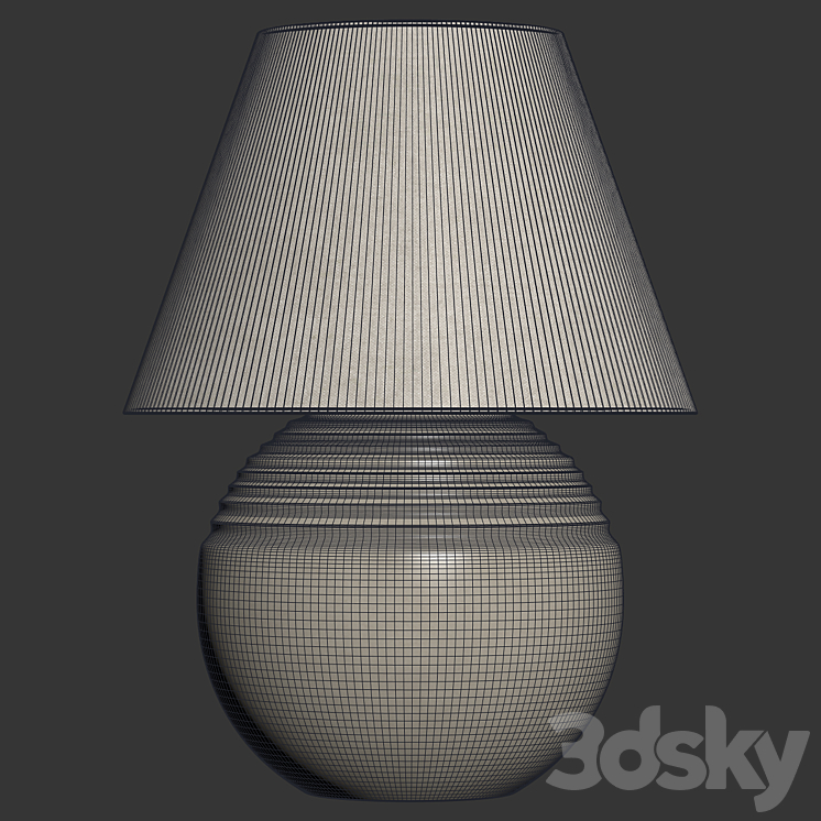 Zara Home – The terracotta lamp 3DS Max - thumbnail 2