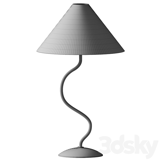 Zigzag Table Lamp – West Elm 3ds Max - thumbnail 3