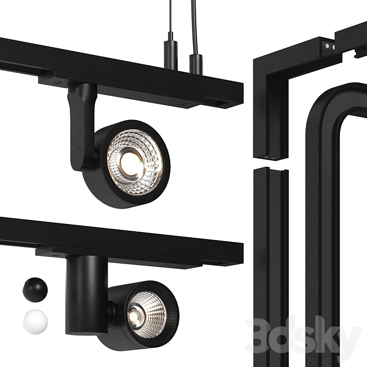 Arkoslight minimal track light 3DS Max Model - thumbnail 1