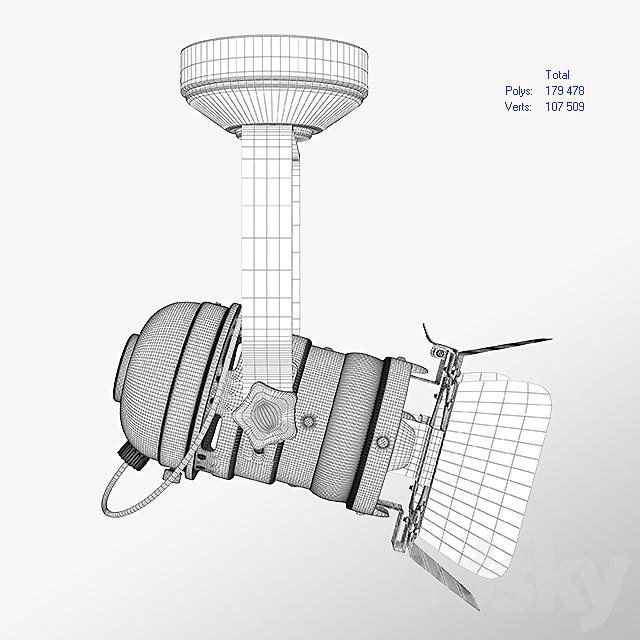 Artistic style Iron led track lighting 3DSMax File - thumbnail 3