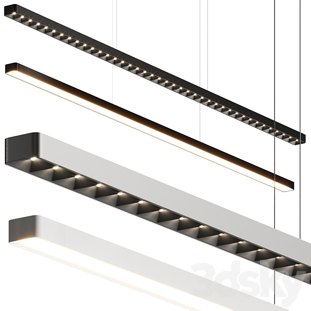 Flos Super Line & Pro Pendant Lamps 3ds Max - thumbnail 1