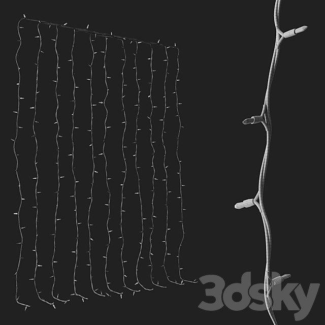 Garland on the window 3DS Max Model - thumbnail 3