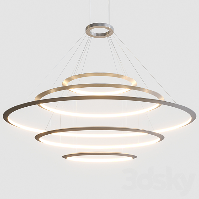 Grok by Leds C4 Circular Suspended Lamp Comp. 5 3DSMax File - thumbnail 1