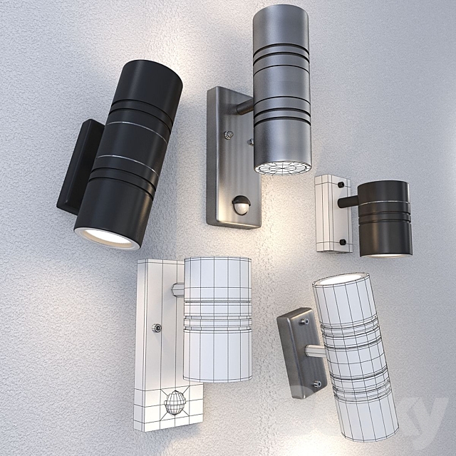 Lamps of the ARNE-LED model from the company LUCIDE. Belgium. 4 versions. 2 coating options. 3DSMax File - thumbnail 2