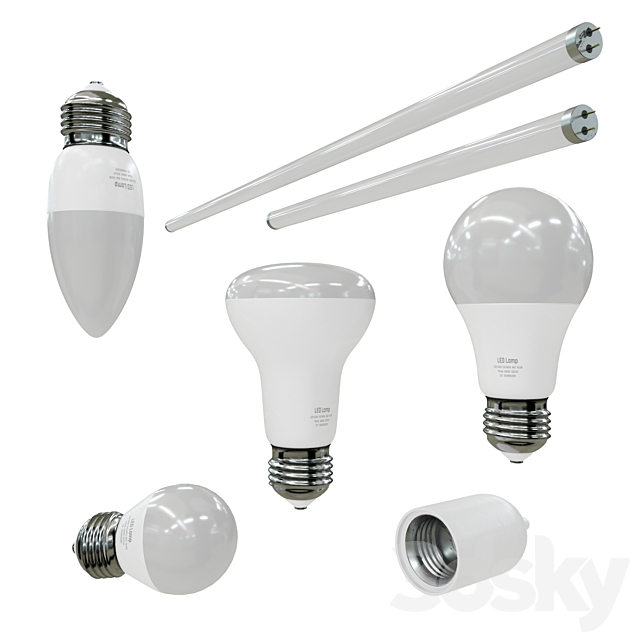 Led Lamps Set 3DSMax File - thumbnail 1