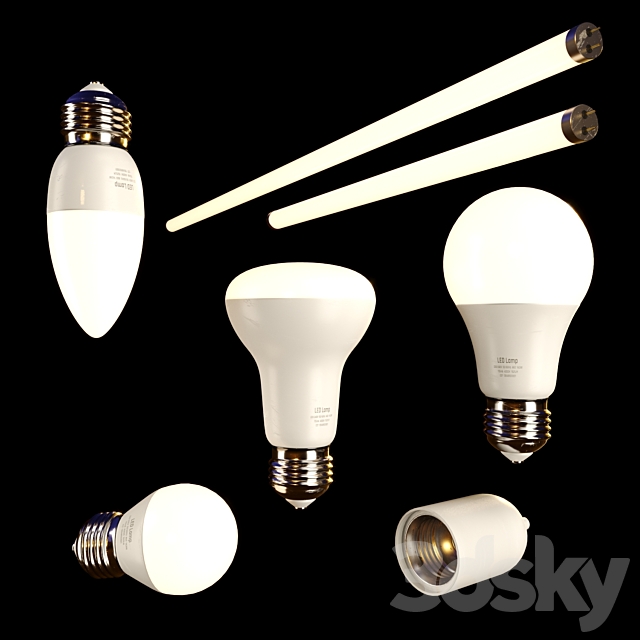 Led Lamps Set 3DSMax File - thumbnail 2