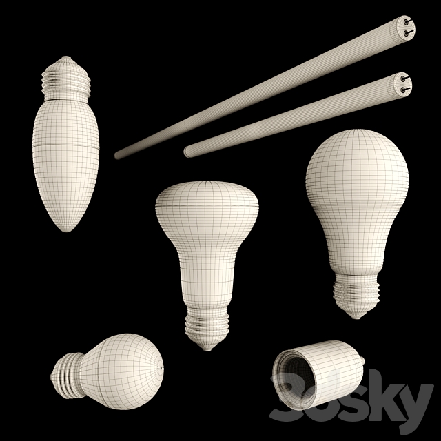 Led Lamps Set 3DSMax File - thumbnail 3