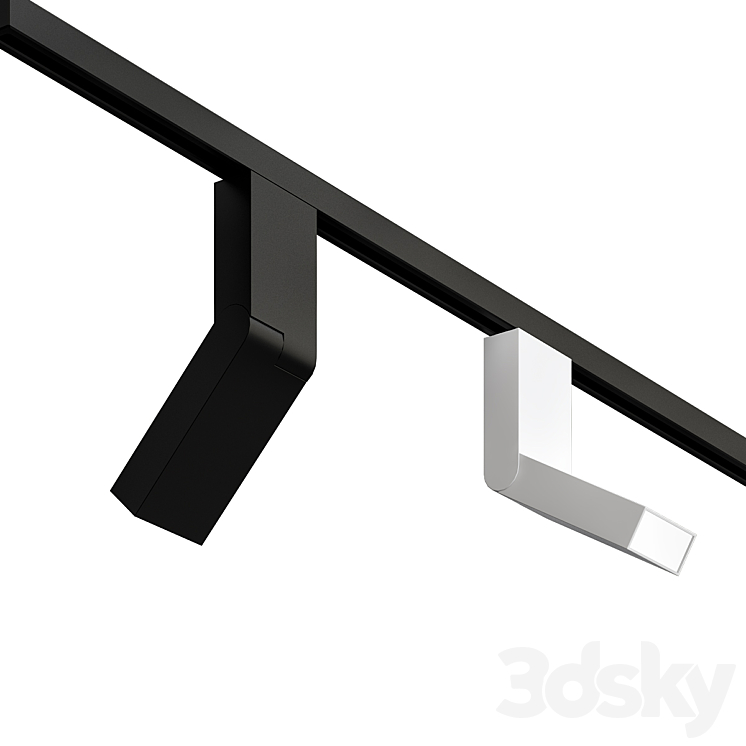 Led Track Light  Rectangular  Aluminum  Commercial 3DS Max - thumbnail 1