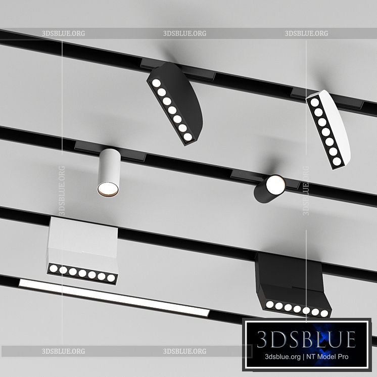 Magnetic Track Lights 002 3DS Max - thumbnail 3