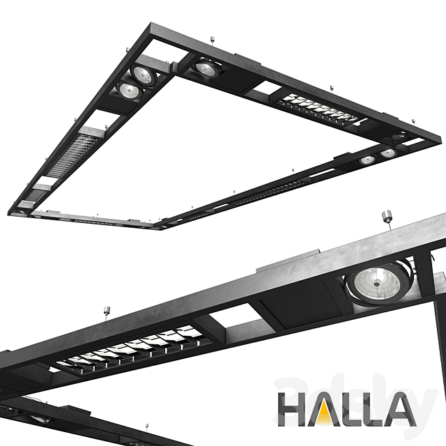 Modular luminaire Halla Vari 3ds Max - thumbnail 1