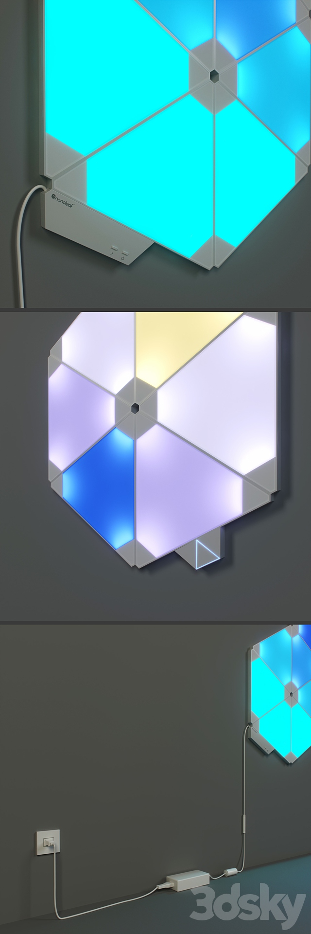 Nanoleaf – Light Panels – Rhythm edition 3DS Max Model - thumbnail 2