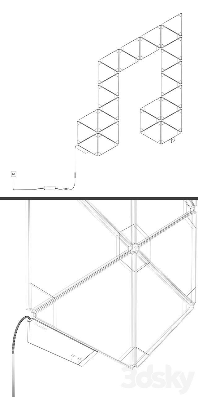 Nanoleaf – Light Panels – Rhythm edition 3DS Max Model - thumbnail 3