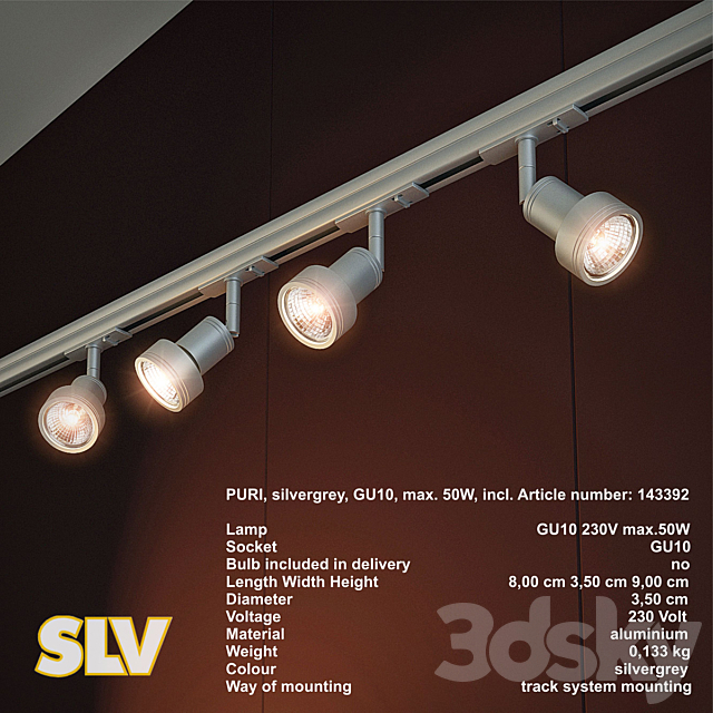 SLV PURI GU10 3DS Max Model - thumbnail 1