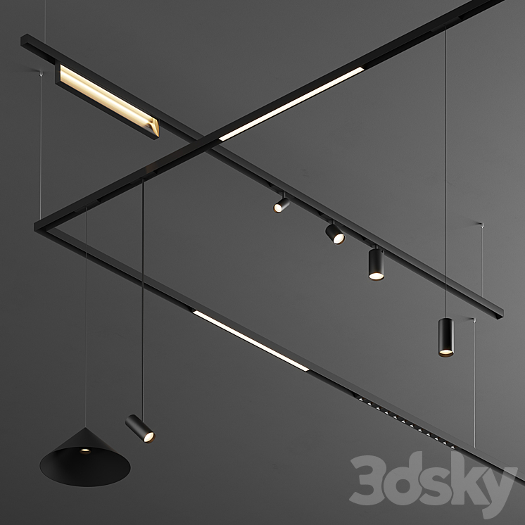 Xal Move It 25 S surface \/ suspended system 3DS Max - thumbnail 1