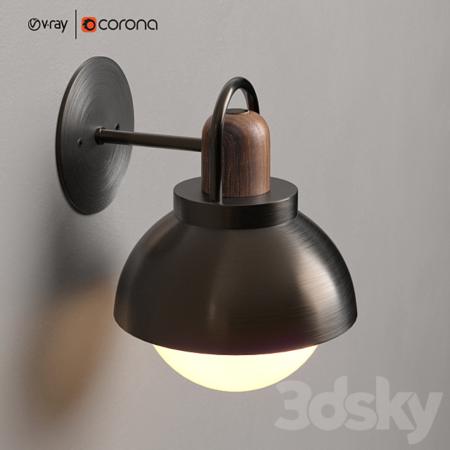 1 Arc Vanity Sconce 3ds Max - thumbnail 1