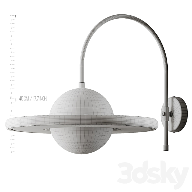 21st Century Adjustable Glass Sconce from Merve Kahraman 3DSMax File - thumbnail 4