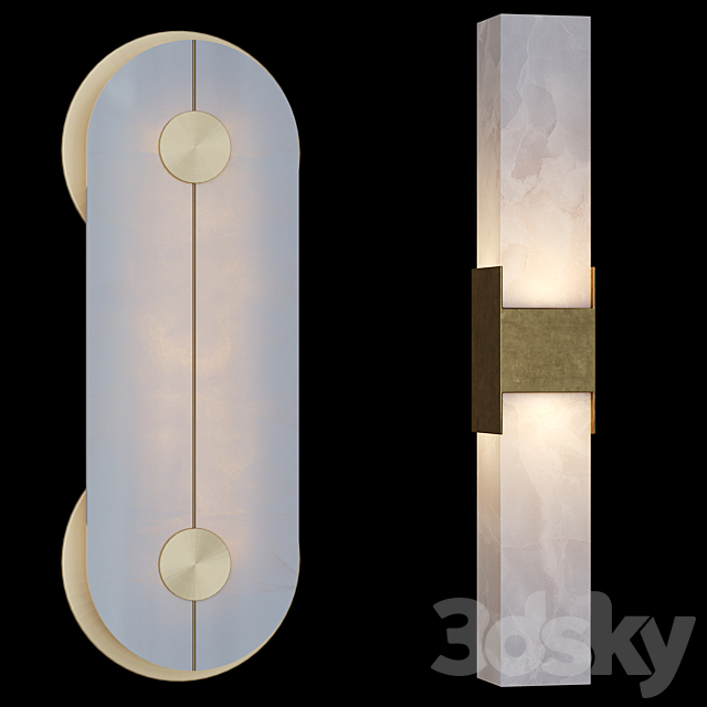 4 Bath Wall Sconse 3DS Max Model - thumbnail 3