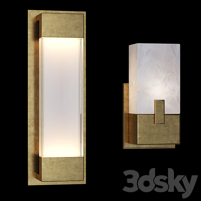 4 Bath Wall Sconse 3DS Max Model - thumbnail 4