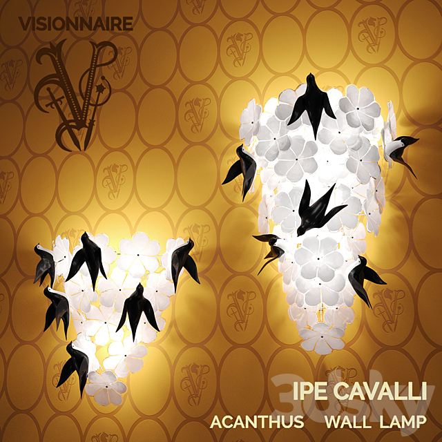 ACANTHUS WALL LAMP _ IPE CAVALLI _ VISIONNAIRE 3DS Max Model - thumbnail 2