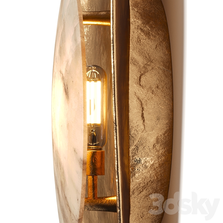 Achille Salvagni Oyster Sconce 3DS Max Model - thumbnail 2