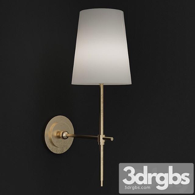 Adams wall sconce with linen shade 3dsmax Download - thumbnail 1