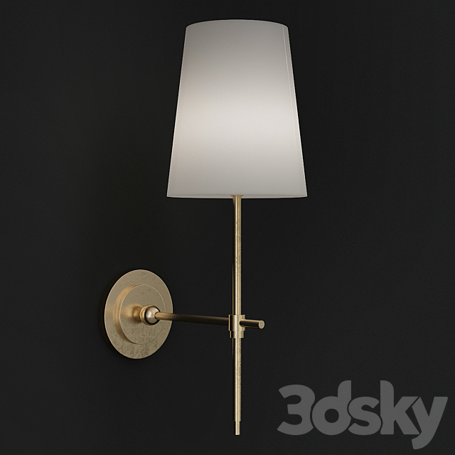 Adams Wall Sconce with Linen Shade 3DSMax File - thumbnail 1