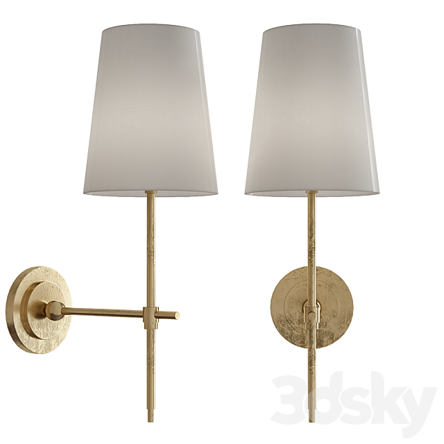 Adams Wall Sconce with Linen Shade 3DSMax File - thumbnail 1