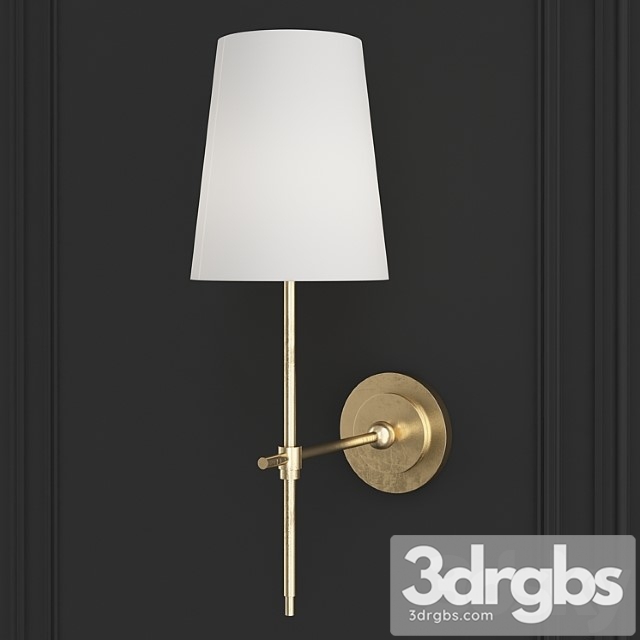 Adams Wall Sconce With Linen Shade 4 3dsmax Download - thumbnail 1