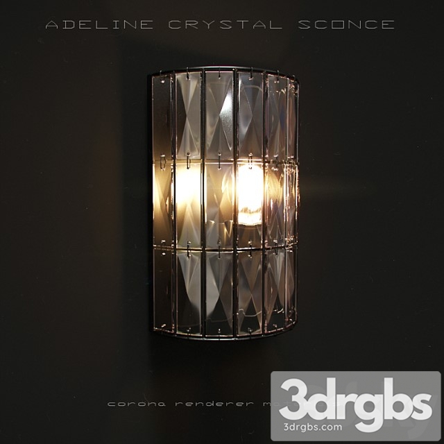 Adeline crystal sconce 3dsmax Download - thumbnail 1