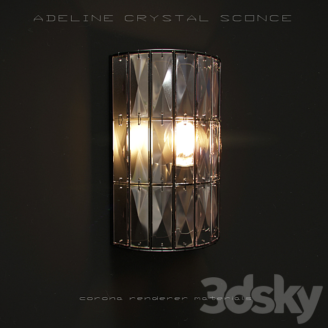 ADELINE CRYSTAL SCONCE 3DSMax File - thumbnail 1