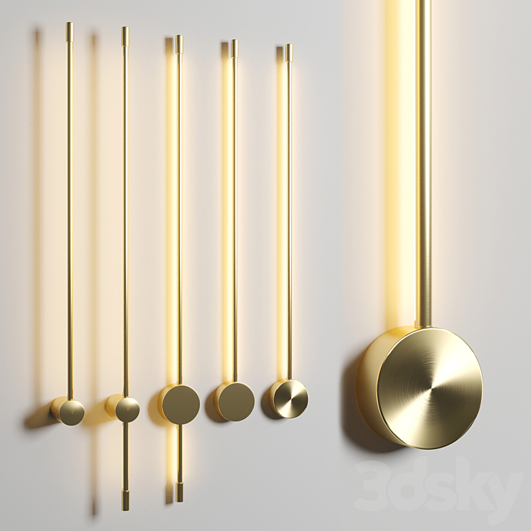 Aesir wall light & Lampatron ION & Sottile minimal wall light 3DS Max - thumbnail 2