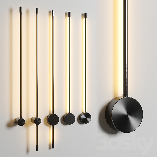 Aesir wall light & Lampatron ION & Sottile minimal wall light 3DSMax File - thumbnail 1