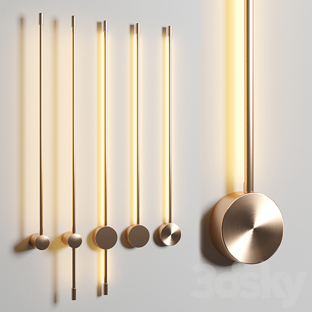 Aesir wall light & Lampatron ION & Sottile minimal wall light 3DSMax File - thumbnail 3