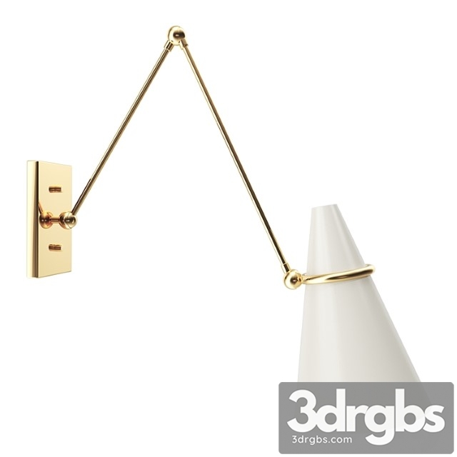 Aldus ivory polished brass wall sconce by hettler.tu?llmann - thumbnail 1