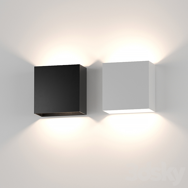 Aliexpress square wall light 013 3DS Max - thumbnail 2