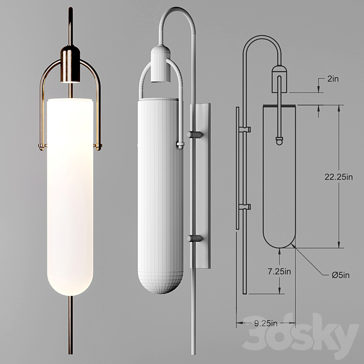 ALLIED MAKER | ARC WELL SCONCE 22 3DS Max - thumbnail 2