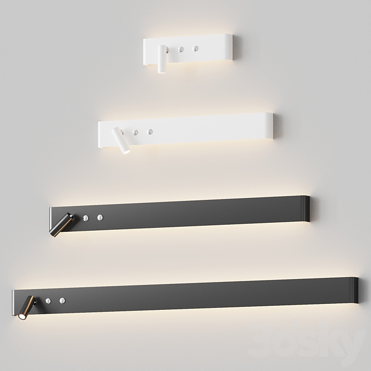 Almara – Modern Bedside Wall Lamp Sconce 3DS Max Model - thumbnail 1