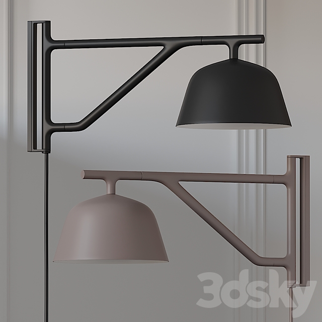 Ambit Wall Sconce by Muuto 4 Colors 3DSMax File - thumbnail 1