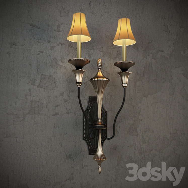 American Retro Wall Light 3DS Max - thumbnail 1