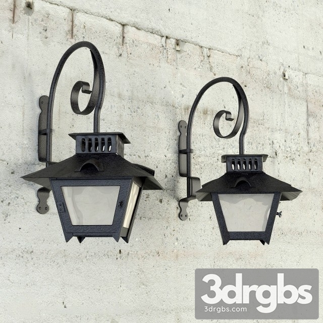 Antiq Outdoor Wall Light 3dsmax Download - thumbnail 1