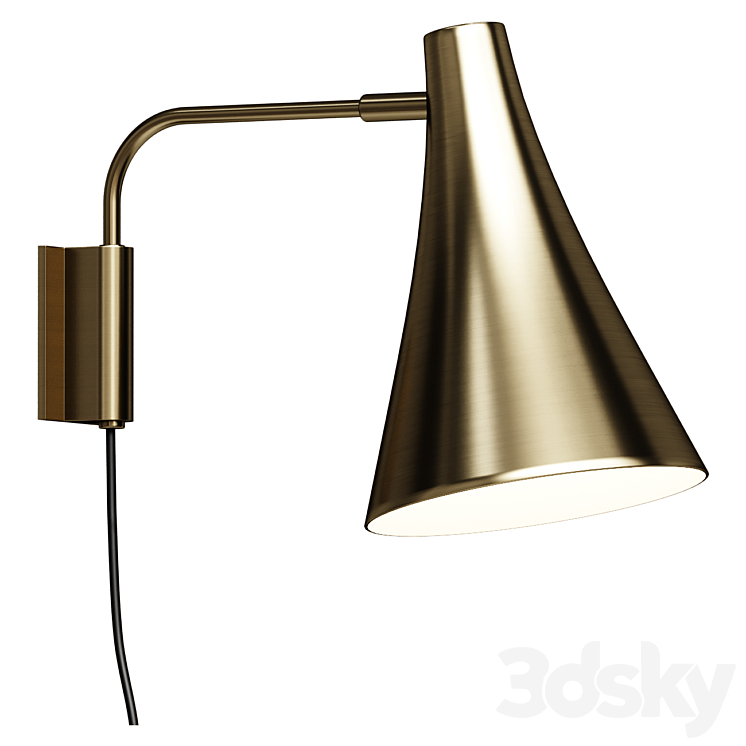 Antique Bronze Finish Wall Lamp Jameson 3DS Max Model - thumbnail 1