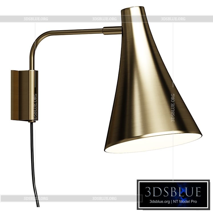 Antique Bronze Finish Wall Lamp Jameson 3DS Max - thumbnail 3